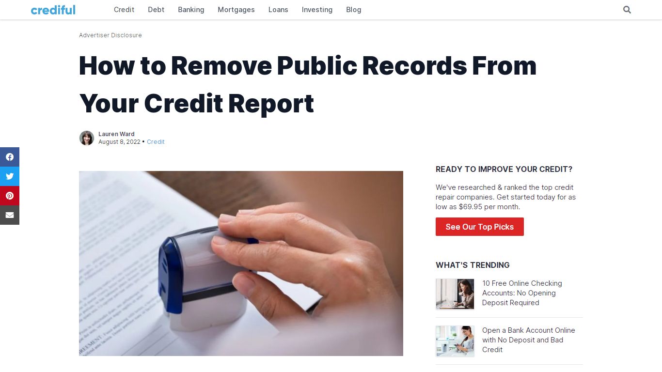 How to Remove Public Records from Your Credit Report